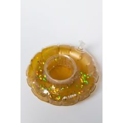 POOL PARTY Držák na nápoje zlatý donut