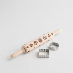 HOME & YOU Kuchyňský váleček embosovaný vločky 43 cm