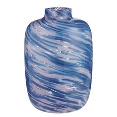 SWIRL Váza 27 cm - modrá/růžová