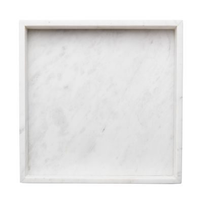 MARBLE Mramorový tác - bílá