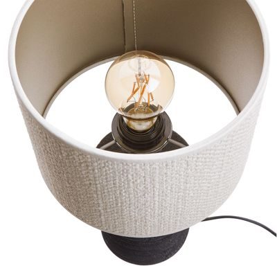 GROOVED Stolní lampa 36 cm - černá/krémová