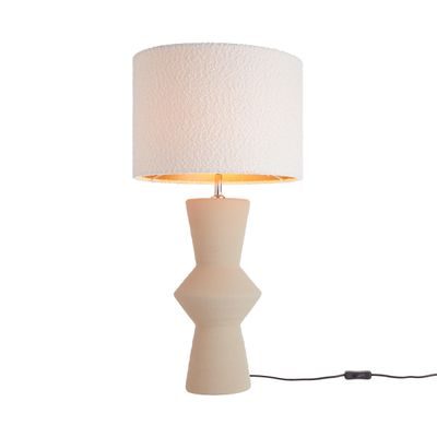 FREJA Stolní lampa 85 cm - béžová/bílá