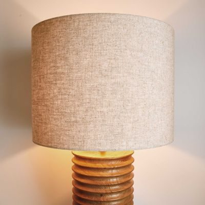 GROOVED Stolní lampa 72 cm - hnědá/přírodní