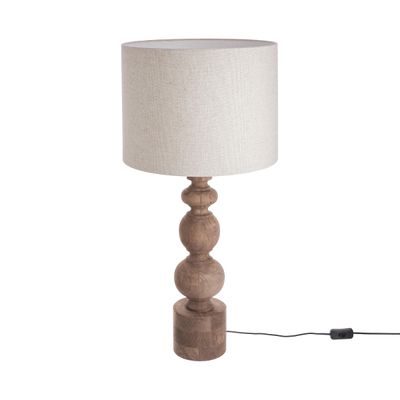 ÉCHECS Stolní lampa 72 cm - černá/přírodní