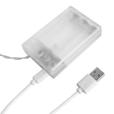 TWINE LIGHTS Světelný řetěz  s USB 100 světel - stříbrná