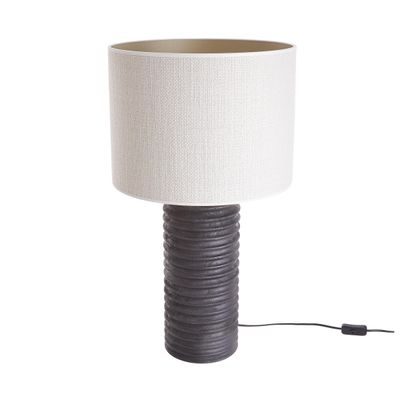 GROOVED Stolní lampa 72 cm - černá/krémová