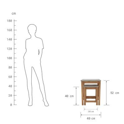 CONCRETE Odkládací stolek set 2 ks