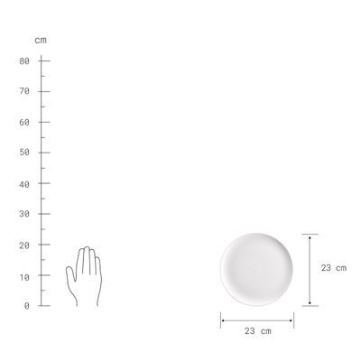 NATIVE Snídaňový talíř 23 cm - bílá