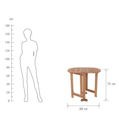 LODGE Skládací stolek oválný