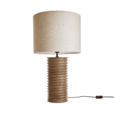 GROOVED Stolní lampa 72 cm - hnědá/přírodní