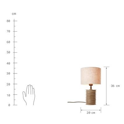 GROOVED Stolní lampa 36 cm - hnědá/přírodní