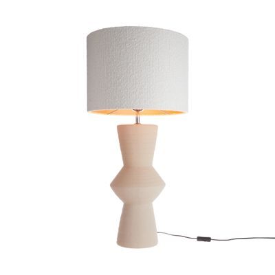 FREJA Stolní lampa 70 cm - béžová/bílá