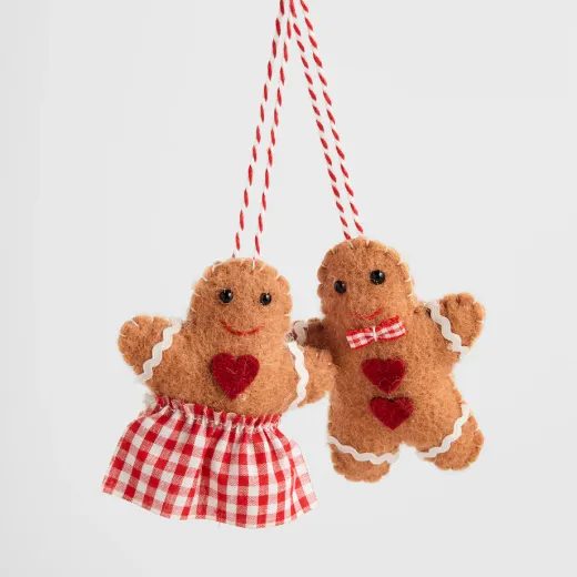 HOME & YOU ZÁVĚSNÁ DEKORACE PERNÍKOVÝ PANÁČEK 10 CM