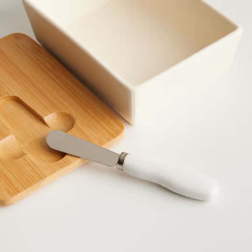 KERAMICKÁ MISKA NA MÁSLO S NOŽEM HOME &AMP; YOU, BÉŽOVÁ