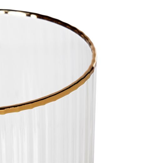 GOLDEN TWENTIES SKLENICE NA LONG DRINK SE ZLATÝM OKRAJEM 500 ML