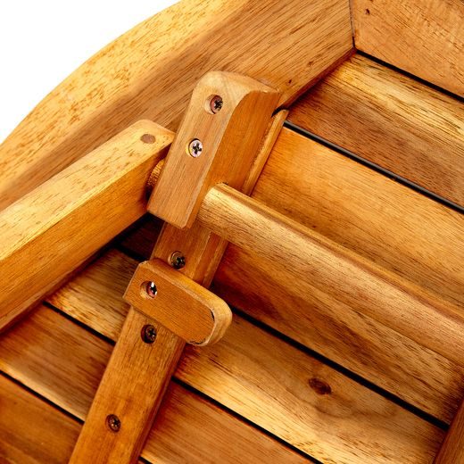 LODGE SKLÁDACÍ STŮL KULATÝ - PŘÍRODNÍ