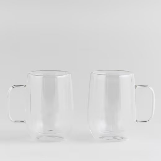 HOME & YOU SADA SKLENĚNÝCH HRNKŮ NA KÁVU 2 KS 420 ML