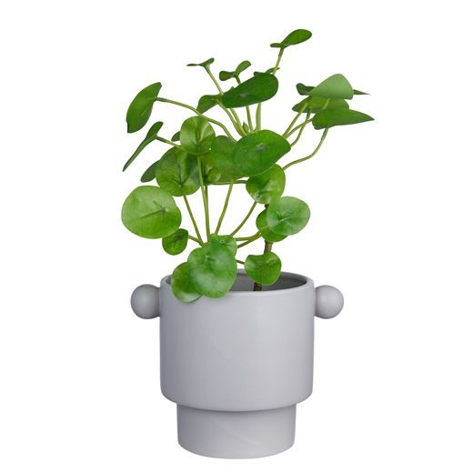 HANDLE KVĚTINÁČ 18 CM - ŠEDÁ