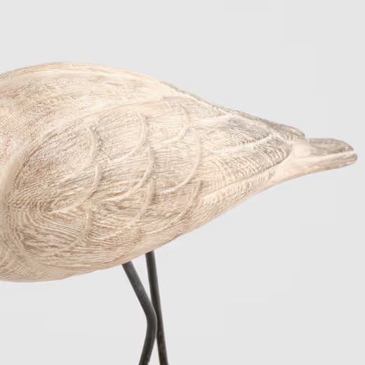 HOME &AMP; YOU DŘEVĚNÝ PTÁČEK 33CM , BÉŽOVÝ