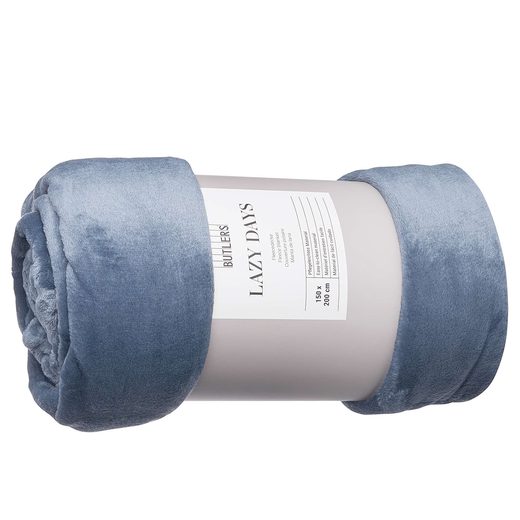 LAZY DAYS FLÍSOVÁ DEKA 200 X 150 CM - MODRÁ