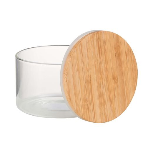 WOODLOCK SKLENĚNÁ DÓZA 550 ML - ČIRÁ/PŘÍRODNÍ