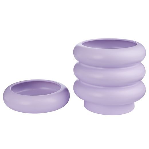 HOOP KVĚTINÁČ S MISKOU 14 CM - FIALOVÁ