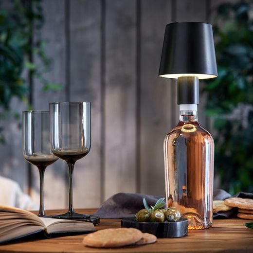 BOTTLE LIGHT LED SVÍTIDLO NA LAHEV - ČERNÁ
