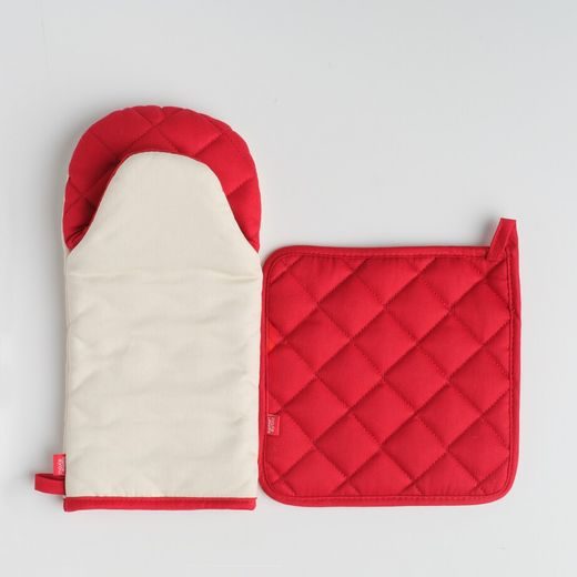 HOME & YOU SADA CHŇAPKA A PODLOŽKA NA NÁDOBÍ PERNÍKOVÝ PANÁČEK - BÍLÁ