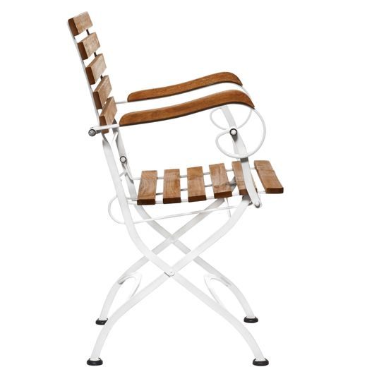 PARKLIFE SKLÁDACÍ ŽIDLE S PODRUČKAMI - HNĚDÁ/BÍLÁ