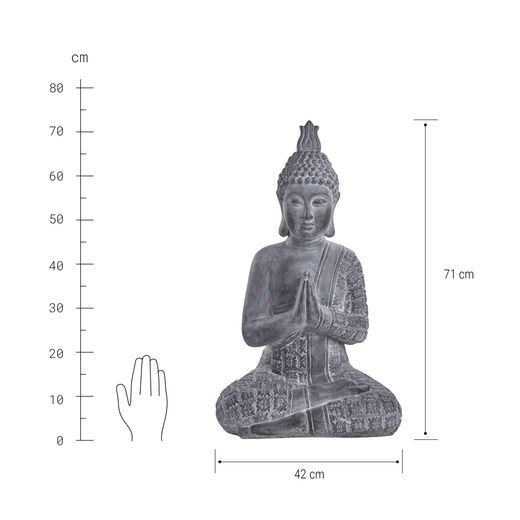 BUDDHA SOŠKA SEDÍCÍHO BUDDHY 71 CM