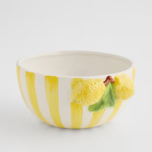 HOME & YOU MÍSA CITRONY 20 CM - ŽLUTÁ/BÍLÁ