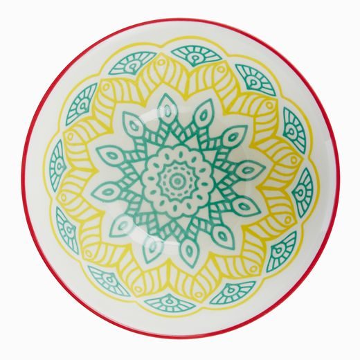 ORNAMENTS MISKA 520 ML - ŽLUTÁ/ZELENÁ