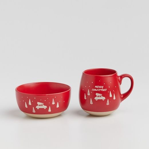 HOME & YOU SNÍDAŇOVÁ SADA NÁDOBÍ 2 KS - ČERVENÁ