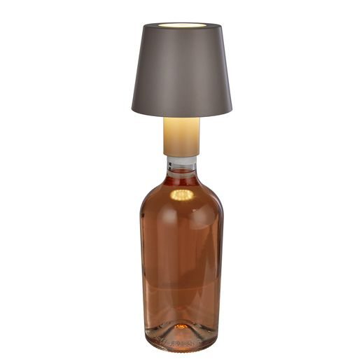 BOTTLE LIGHT LED SVÍTIDLO NA LAHEV - ŠEDOHNĚDÁ