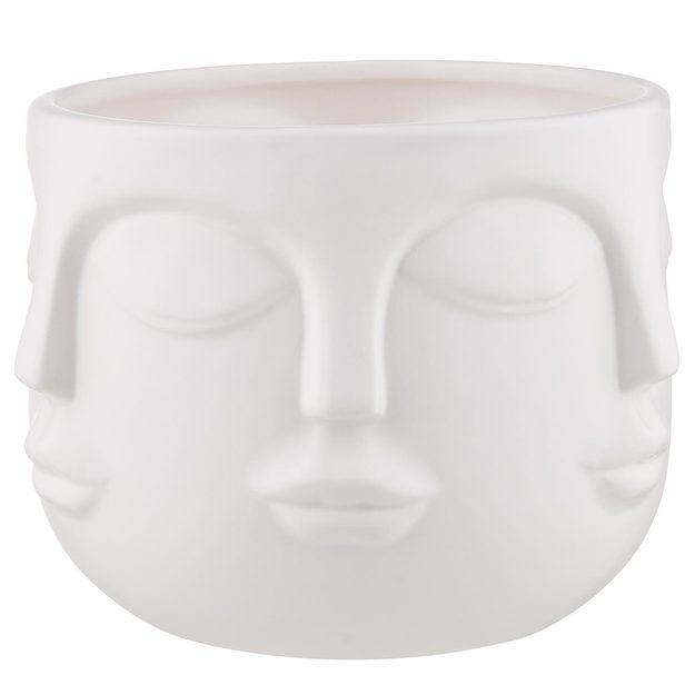 ARTIST KVĚTINÁČ S OBLIČEJEM 13 CM - BÍLÁ
