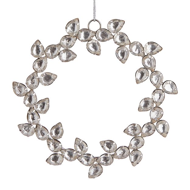 HANG ON VÁNOČNÍ OZDOBA VĚNEC ZE SKLENĚNÝCH PEREL 13 CM