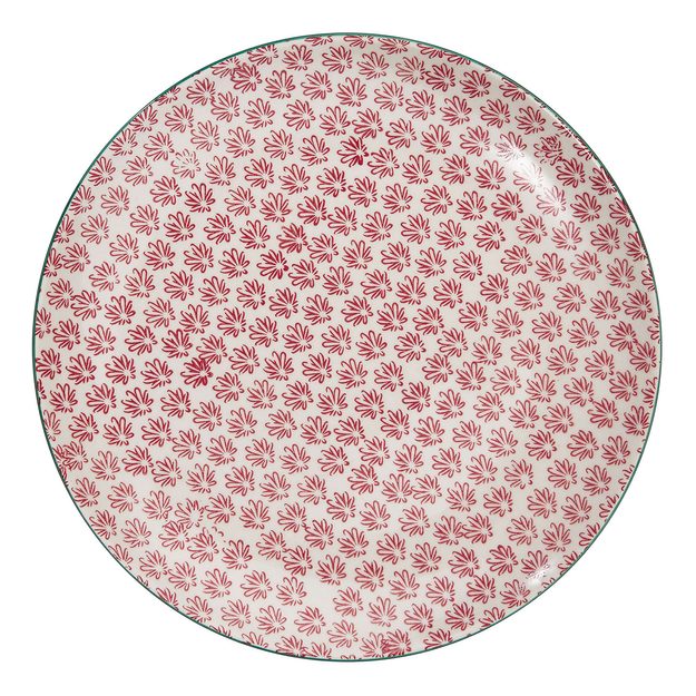 RETRO JÍDELNÍ TALÍŘ - ČERVENÁ