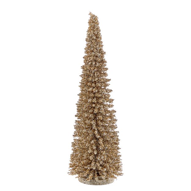 X-MAS DEKORAČNÍ JEDLE TŘPYTIVÁ 45 CM - ZLATÁ