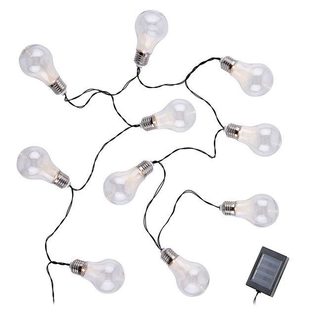 SUNLIGHT SOLÁRNÍ SVĚTELNÝ ŘETĚZ ŽÁROVKY - ČIRÁ