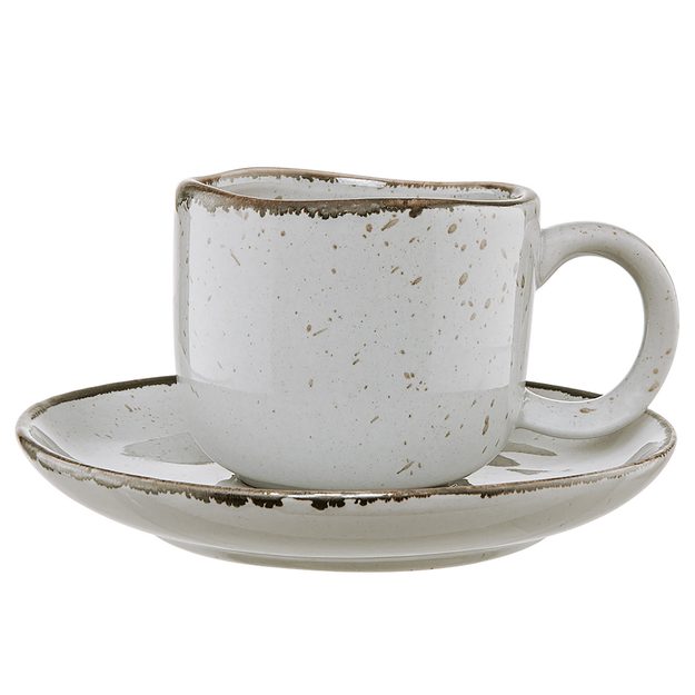 FINCA ŠÁLEK NA ESPRESSO S PODŠÁLKEM 90 ML - ŠEDÁ