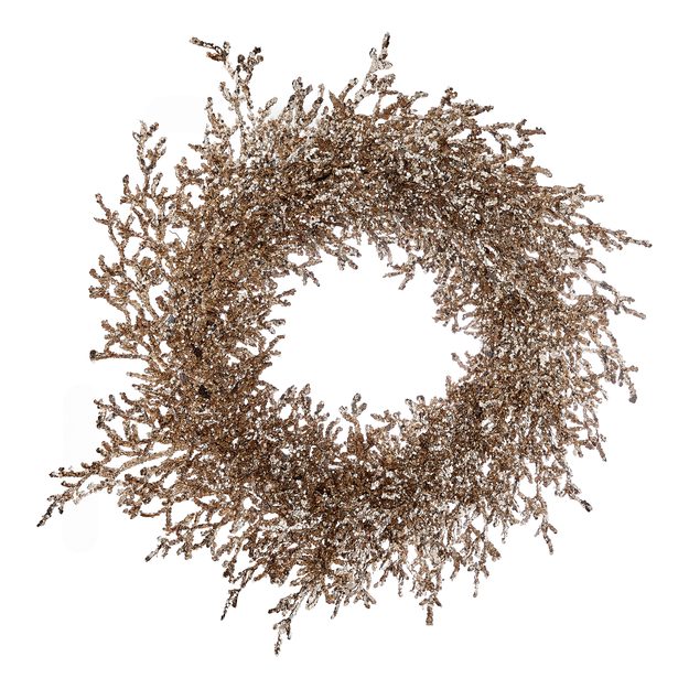 FLORISTA VĚNEC TŘPYTIVÝ CHVOJÍ 60 CM - ZLATÁ
