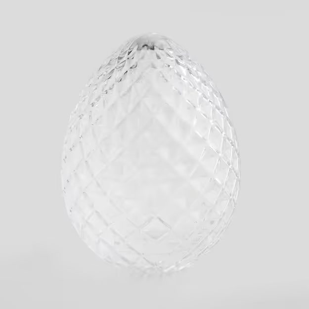 HOME & YOU SKLENĚNÉ VEJCE 20 CM - ČIRÁ