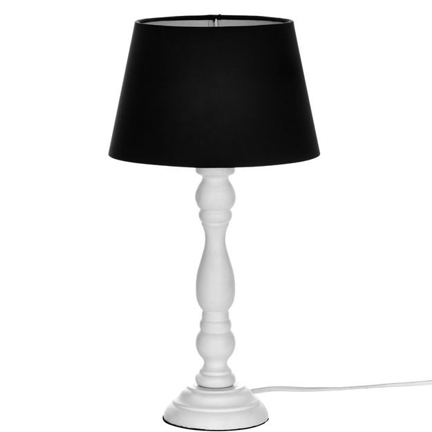 CANDELA STOLNÍ LAMPA - ČERNÁ/BÍLÁ