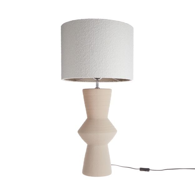 FREJA STOLNÍ LAMPA 70 CM - BÉŽOVÁ/BÍLÁ