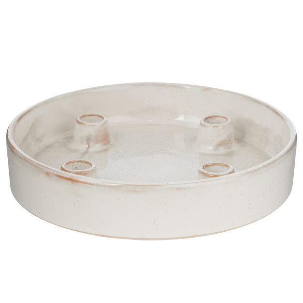 ADVENT SVÍCEN NA 4 SVÍČKY 25 CM - BÍLÁ