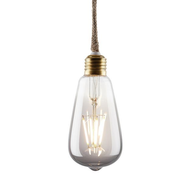 BULB LIGHT LED ŽÁROVKA S JUTOVÝM LANEM 110 CM - ZLATÁ