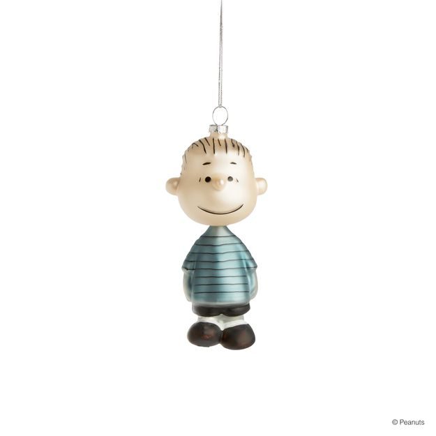 PEANUTS SKLENĚNÁ OZDOBA FIGURKA LINUS