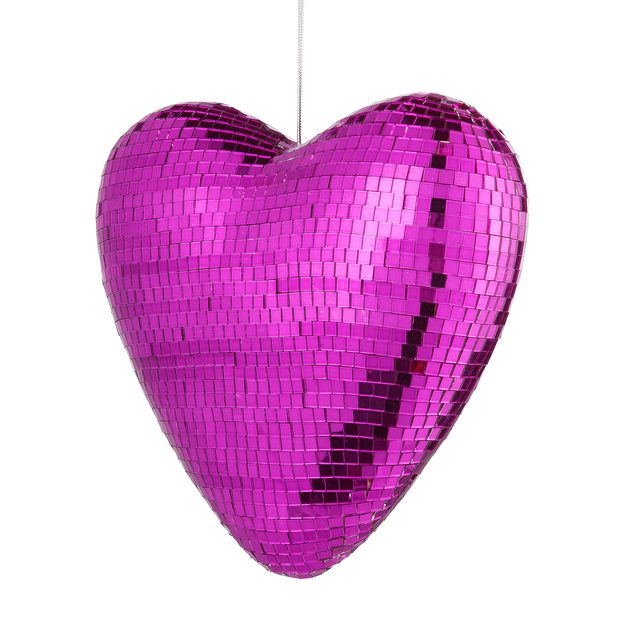 DISCO SRDCE 20 CM - RŮŽOVÁ