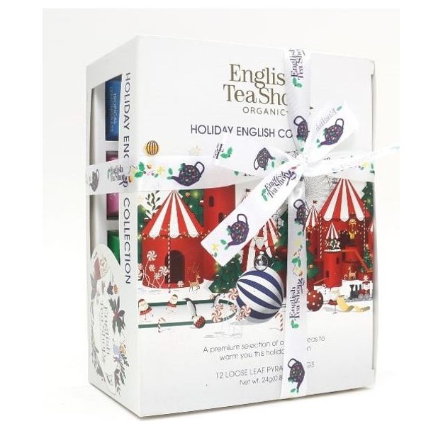 ENGLISH TEA SHOP VÁNOČNÍ KOLEKCE ČAJŮ 12 KS - BÍLÁ
