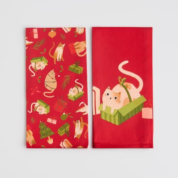 HOME & YOU SADA KUCHYŇSKÝCH UTĚREK 2 KS 45 X 65 CM - ČERVENÁ